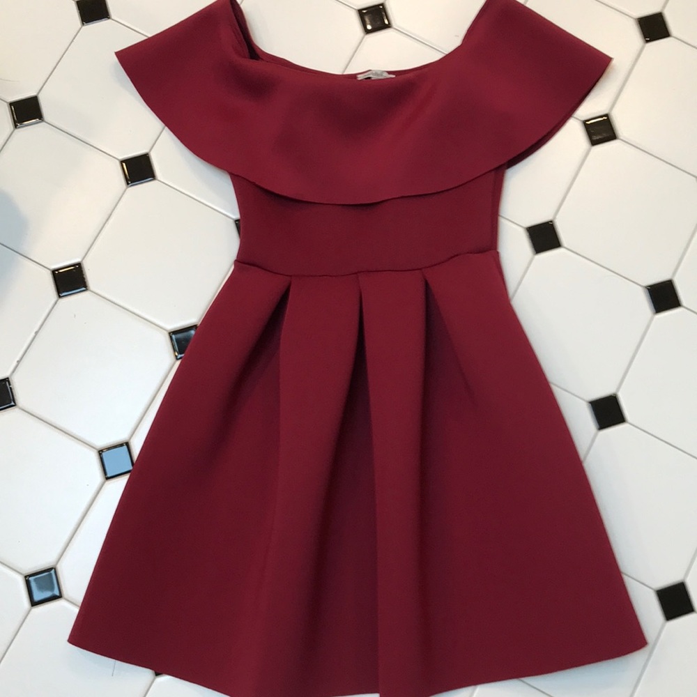 Burgundy dress